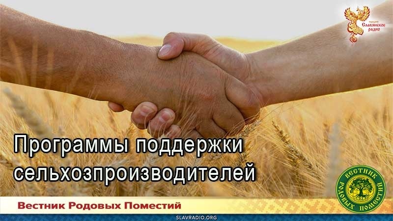 Программы поддержки сельхозпроизводителей
