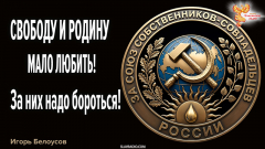 Свободу и Родину мало любить. За них надо бороться