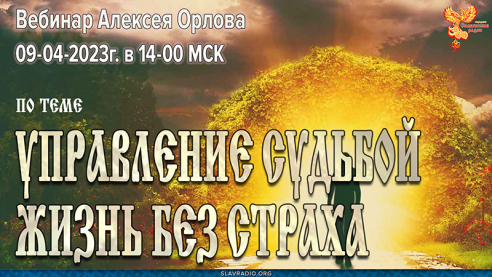 Вебинар Алексея Орлова "Управление Судьбой. Жизнь без страха"