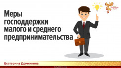 Меры господдержки субъектов малого и среднего предпринимательства (МСП)